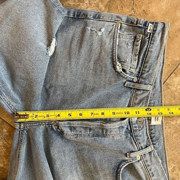 NWT Citizens of Humanity Jolene Womens 31 Bluejay High Rise Straight Distressed - Picture 16 of 16